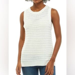 Wonderly Ivory Knit Sleeveless Top